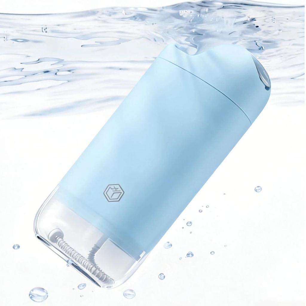 Jingdong Jingzao Professional Pull-Type Water Flosser, Portable Blue, 4 Nozzles Storage Box, Dental Irrigator, Water Flosser, Tooth Cleaner