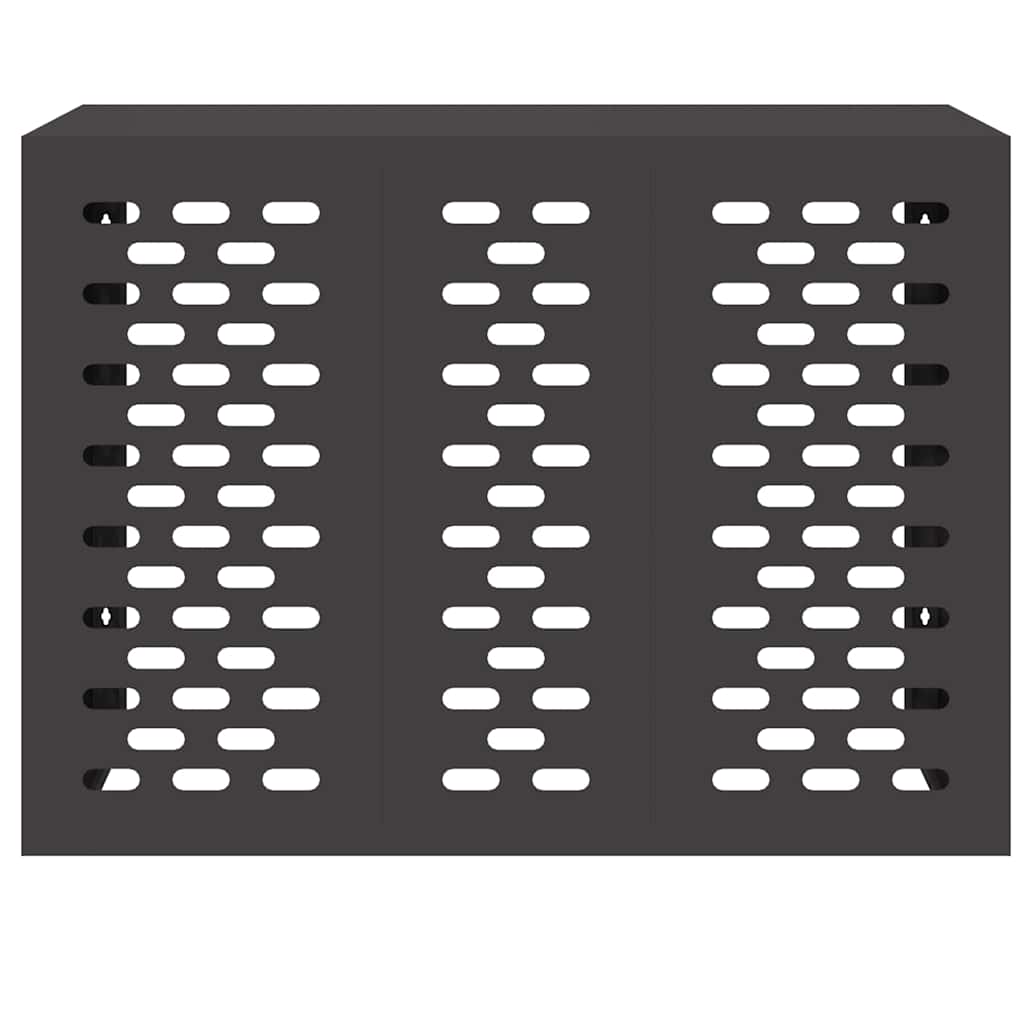 Air Conditioner Cover Black 110 x 50 x 80 cm Steel