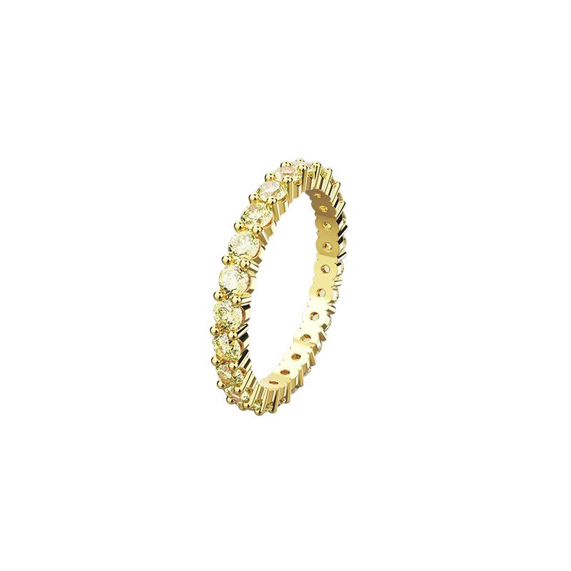 Swarovski Матрица круглая кристаллическая кольцо для женщин золото 60