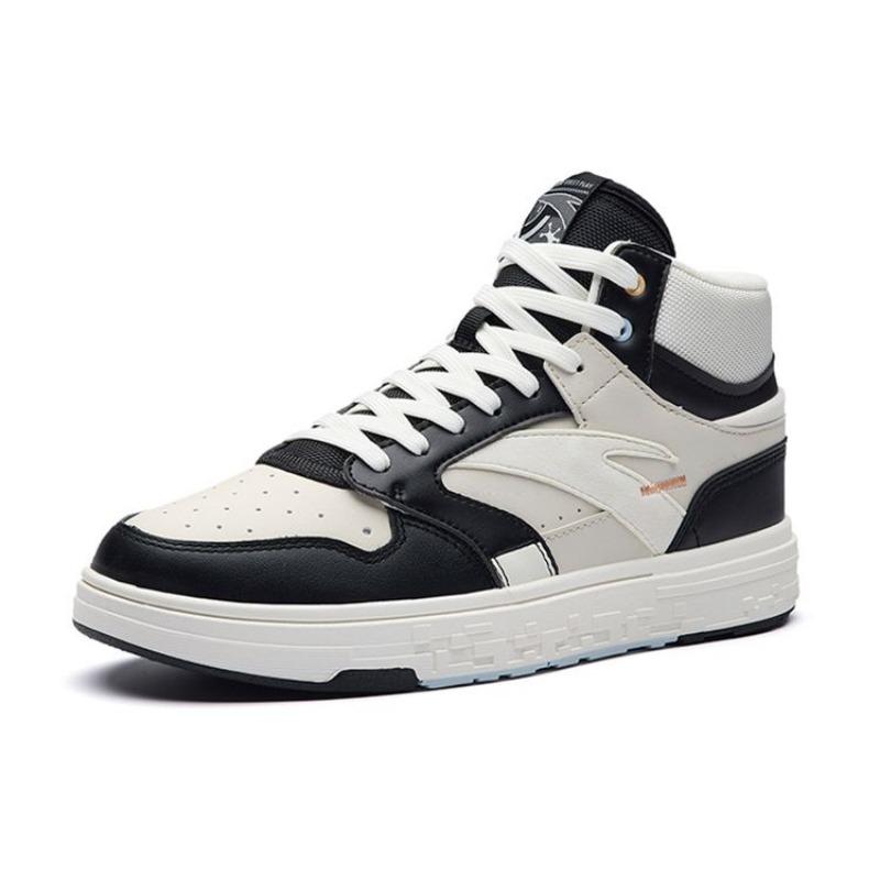 Anta Street Play women's high-top skate shoes black grey, casual style 122238065-4