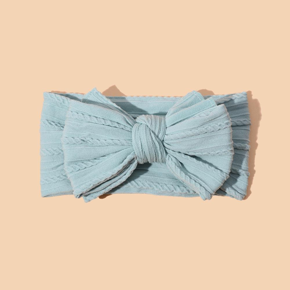 Европейская и американская детская двухслойная повязка на голову с бантом - Мягкий нейлон, защита родничка младенца