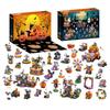 Halloween Calendar Building Set, 31 Days Countdown Toys For Kids, 6 In 1 House, , Carriage Building Toys