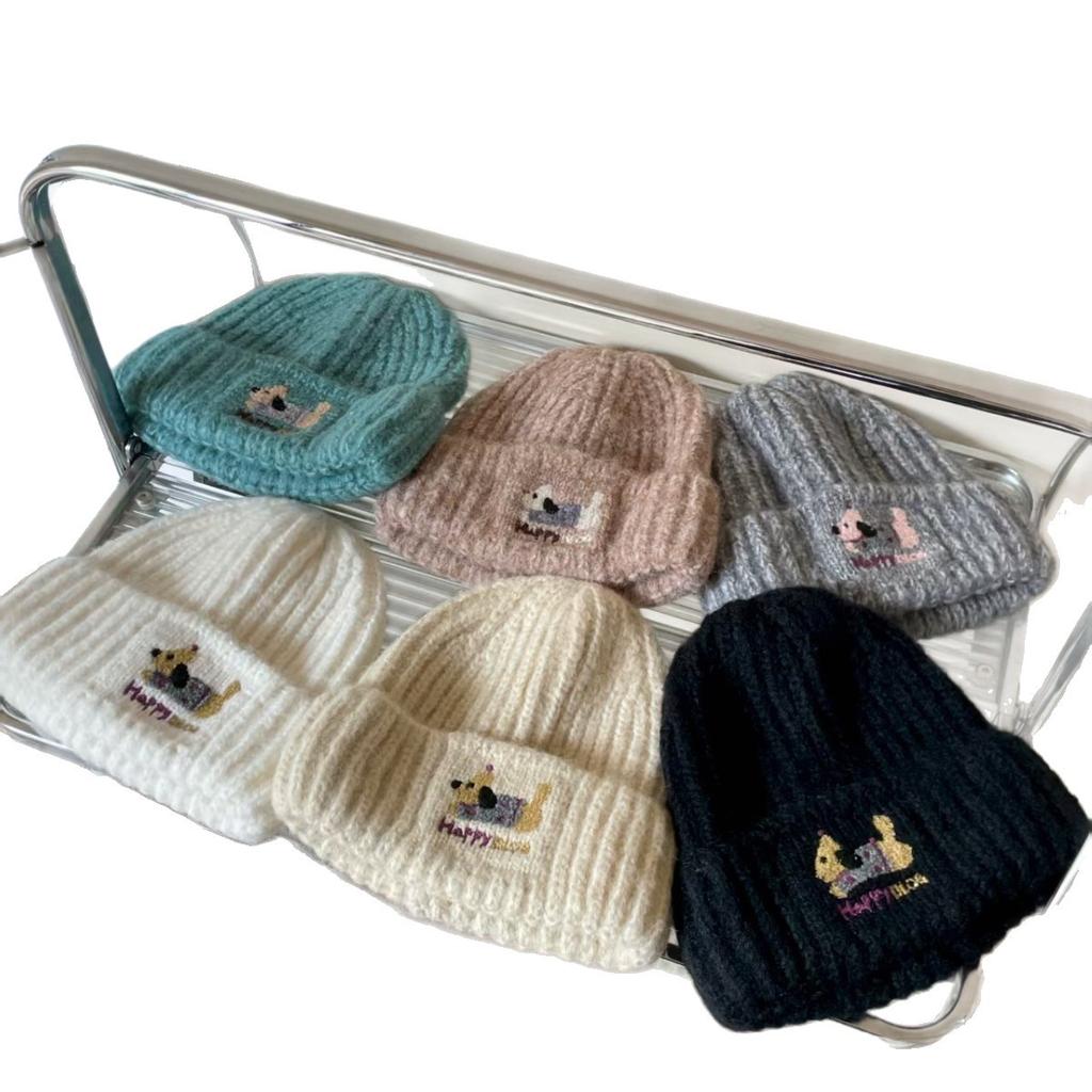 Hat Dachshund Dog New Autumn and Winter Advanced Sense Fashion Warm Knitted Hat Women's Thickened Cold-proof Stacked Wool Hat Tide