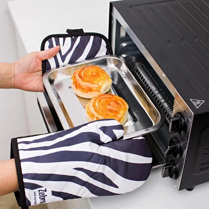 Микроволновые перчатки Кухонные перчатки Изоляция Леопардовый узор Прихватка для готовки Выпечки Барбекю Духовки Прихватки Варежки для духовки Прихватка