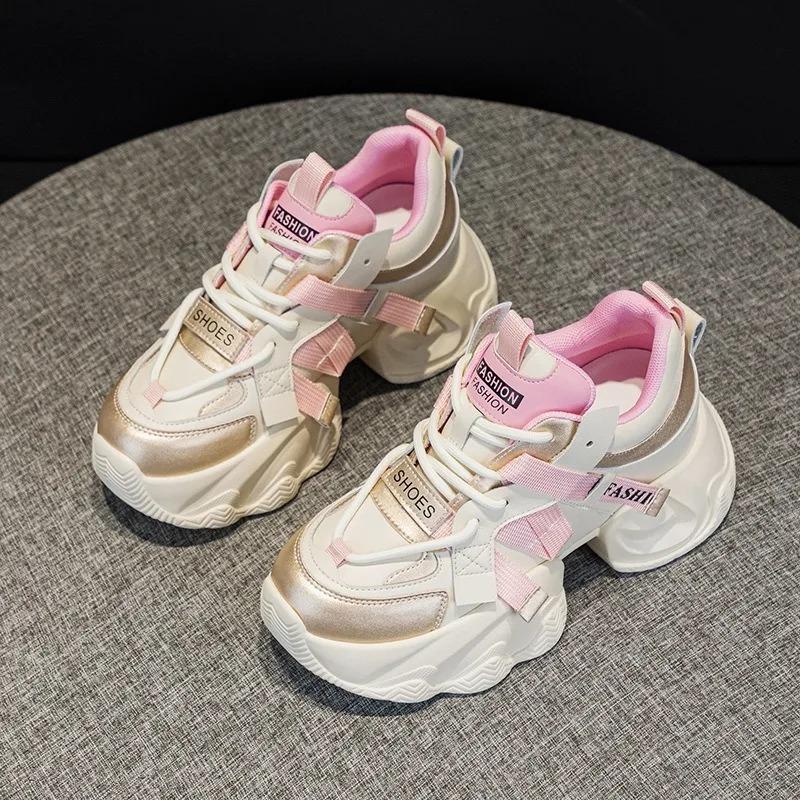 Spring/Summer New Thick Soled Sports And Leisure Shoes, Fashionable And Versatile Women'S Dad Shoes