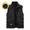 New Men's Casual Plus Velvet Double-sided Vest In Autumn and Winter Multi-bag Photography Vest Outdoor Vest Thermal Jacket