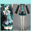 Изысканный костюм для косплея Hatsune Miku Vocaloid, парик, топы, платье, галстук, полный наряд