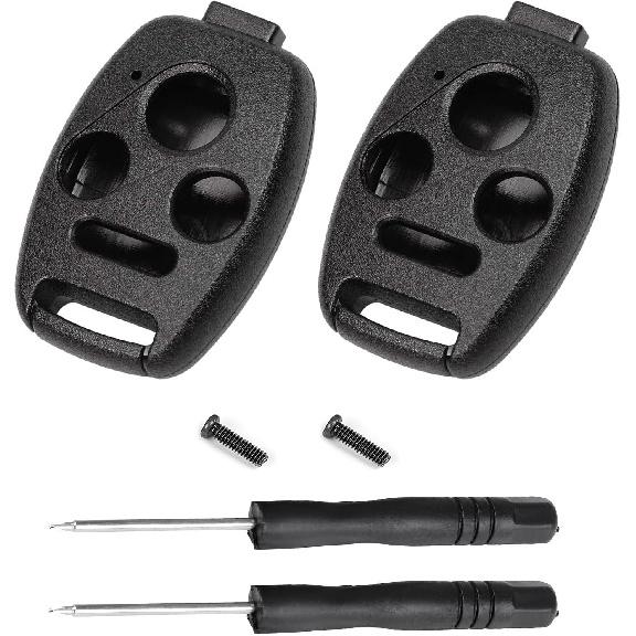 2 PCS Key Fob Case, No Cutting Required Key Shell Cases, Keyless Entry Remote Shell for Accord Civic EX Pilot CR-V