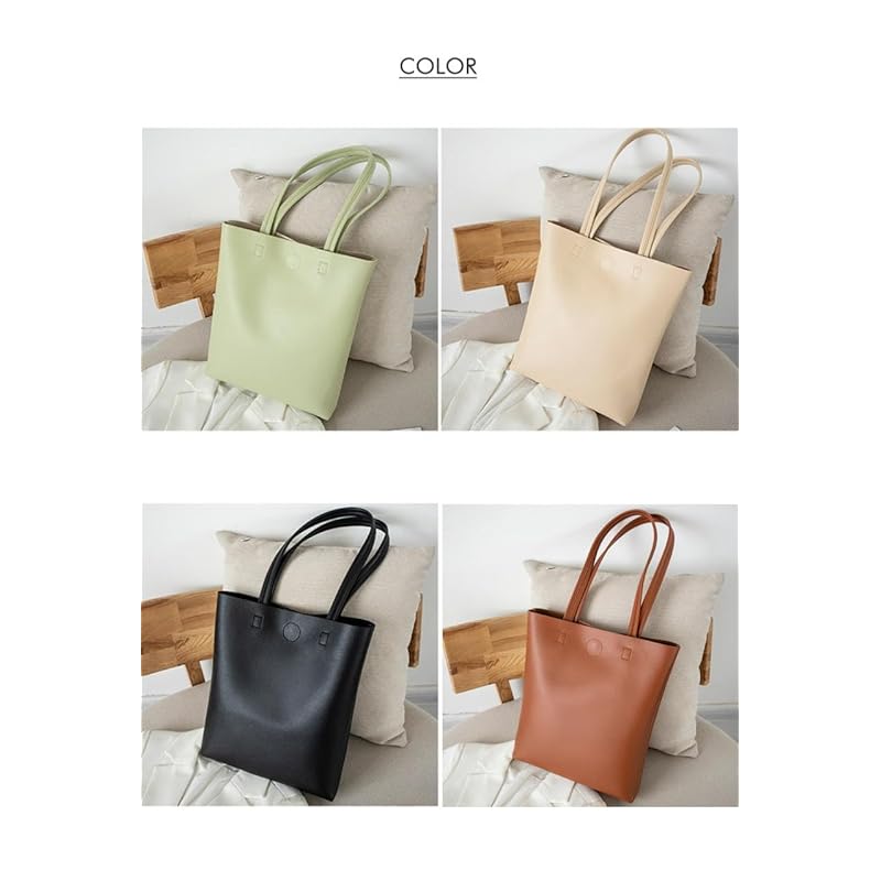 [goodspoon] tote bag handbag Vertical ladies durable fabric bag Fashionable simple lightweight A4 compatible commute Commuting to school cute casual