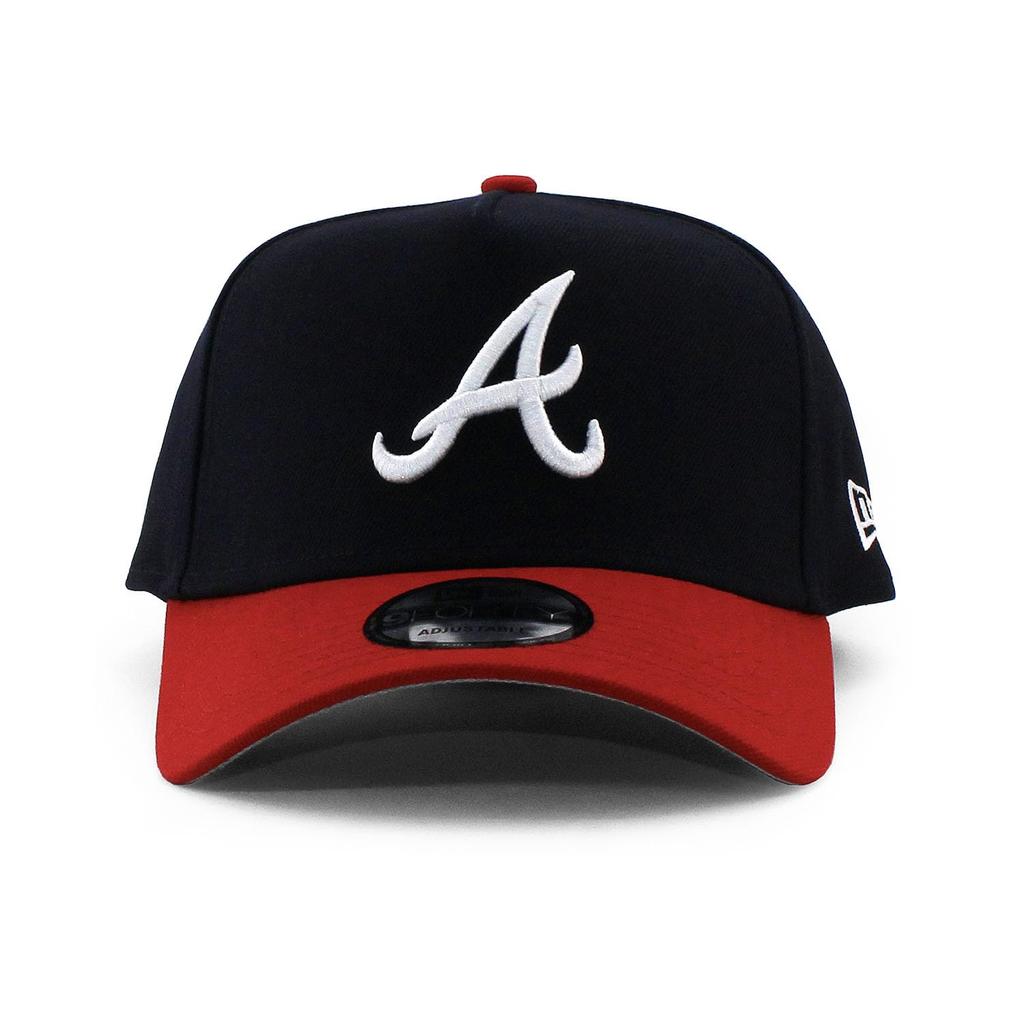 Кепка New Era 9FORTY SNAPBACK 940 MLB NFL NBA MLS Снэпбек Бесплатная Atlanta Braves A-FRAME A-FRAME (JP, Алфавит, Размер, (Темно-синий/красный)) [Использовал]