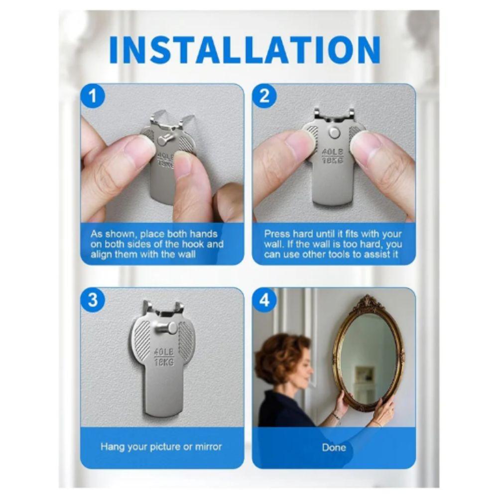 Heavy Duty Claw Picture Hangers Claw Design Large Size Picture Frame Hangers No Damage Mirror Photo Poster Hanger Paintings