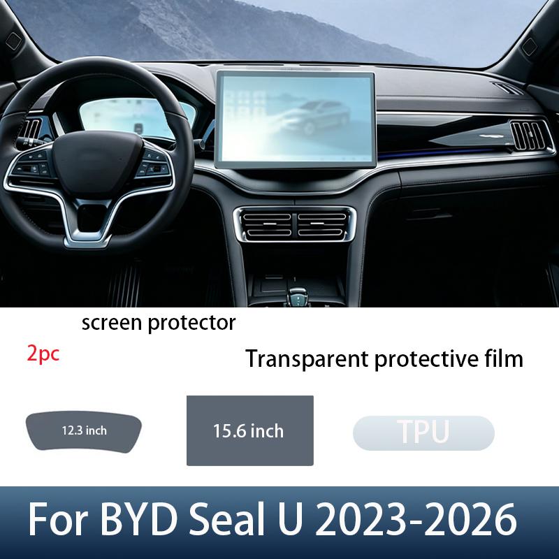 Fit for BYD Seal U -2026 Matte Interior GPS Nav LCD TPU Film Anti-Scratch Anti-Fingerprint Full trument Screen Protector