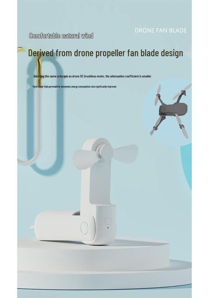 Best-Selling Multi-functional Portable Fan & Power Bank - Compact Handheld Cooling Solution and Smart Gift