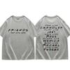 TV Play Friends Series Print Tshirt Mens Womens Fashion Casual Oversized T Shirts Summer Y2k Aesthetics Short Sleeve Tshirts