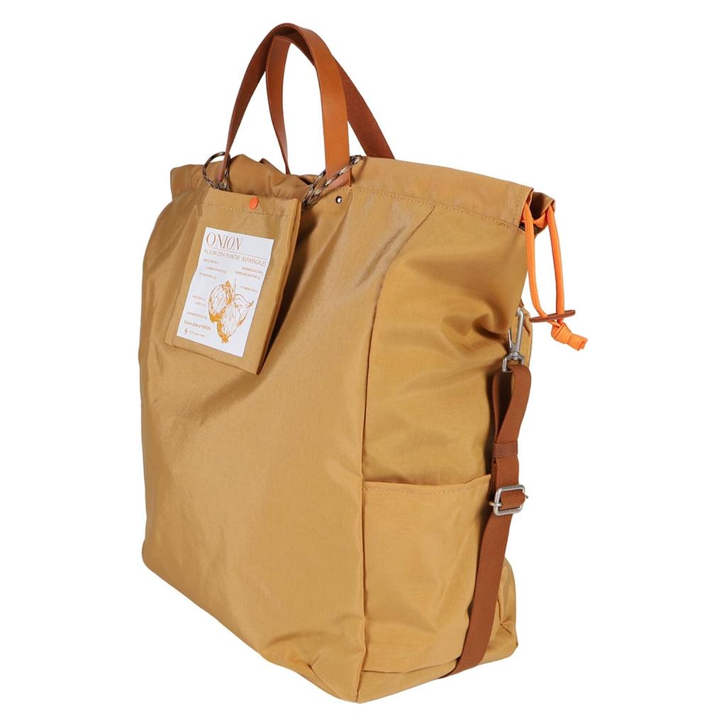 CIE EARTHY TOTEBAG-L OLIVE Сумка-шоппер на завязках, Сделано в Японии, Сумка-трансформер на плечо, Натуральная кожа, Большой объем, Экологичный нейлон, Мужская и женская