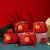 4Pcs Handle Chinese Wedding Candy Bag Big Red Wedding Candy Gift Boxs  Marriage Supplies