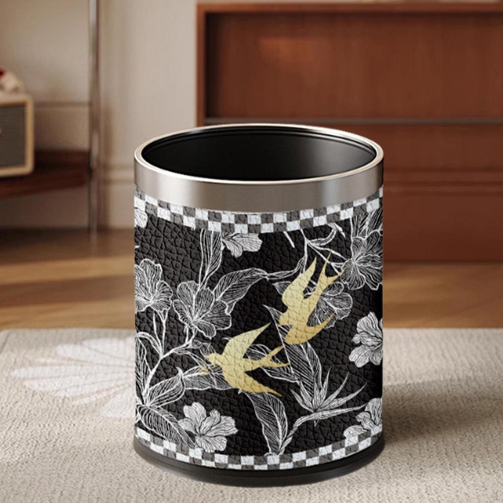 Открытый верх из искусственной кожи мусорный бак для кухни и гостиной