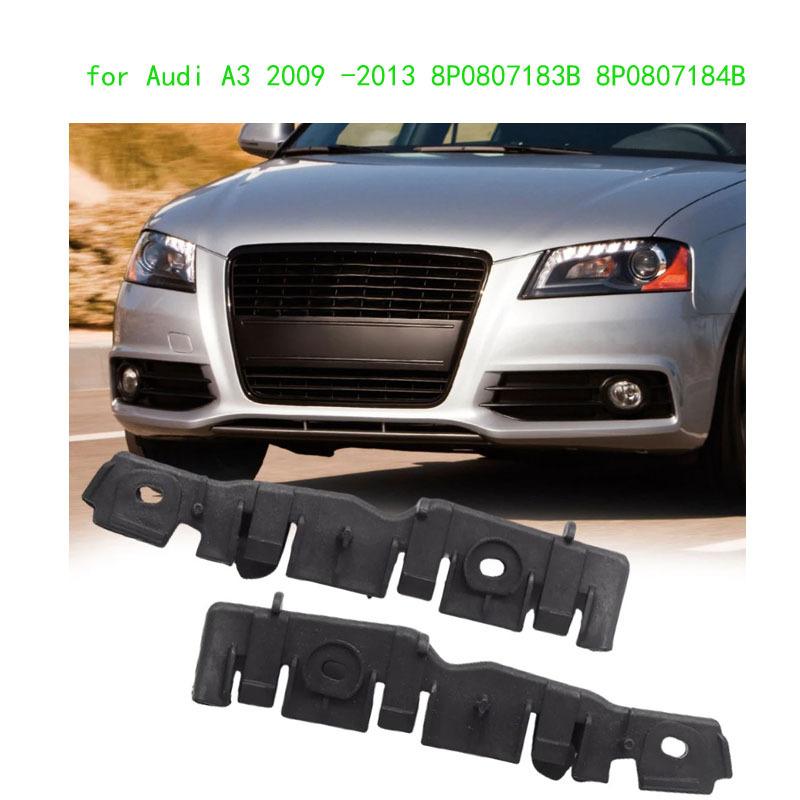2PCS Front Bumper Bracket Retainer Support Holder for A3 2009 2010 2011 2012 2013 8P0807183B 8P0807184B