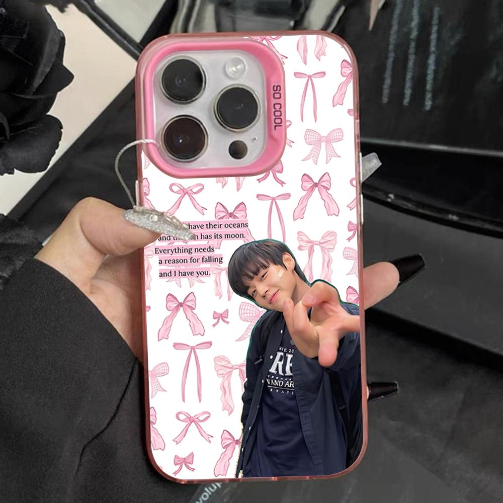 Чехол для телефона Park Jihoon Yeon Si-eun Для iPhone 16,15,14,13,12,11,Pro,Max,Plus,Mini,XS,SE Противоударный Розовый Матовый Жесткий Бампер