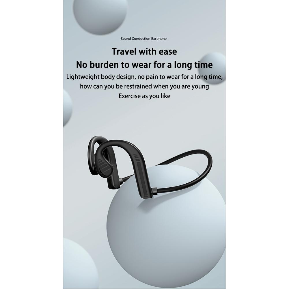 Bone Conduction Bluetooth-compatible 5.2 Headset Waterproof Sweatproof Stereo Wireless Sports Earphone W10