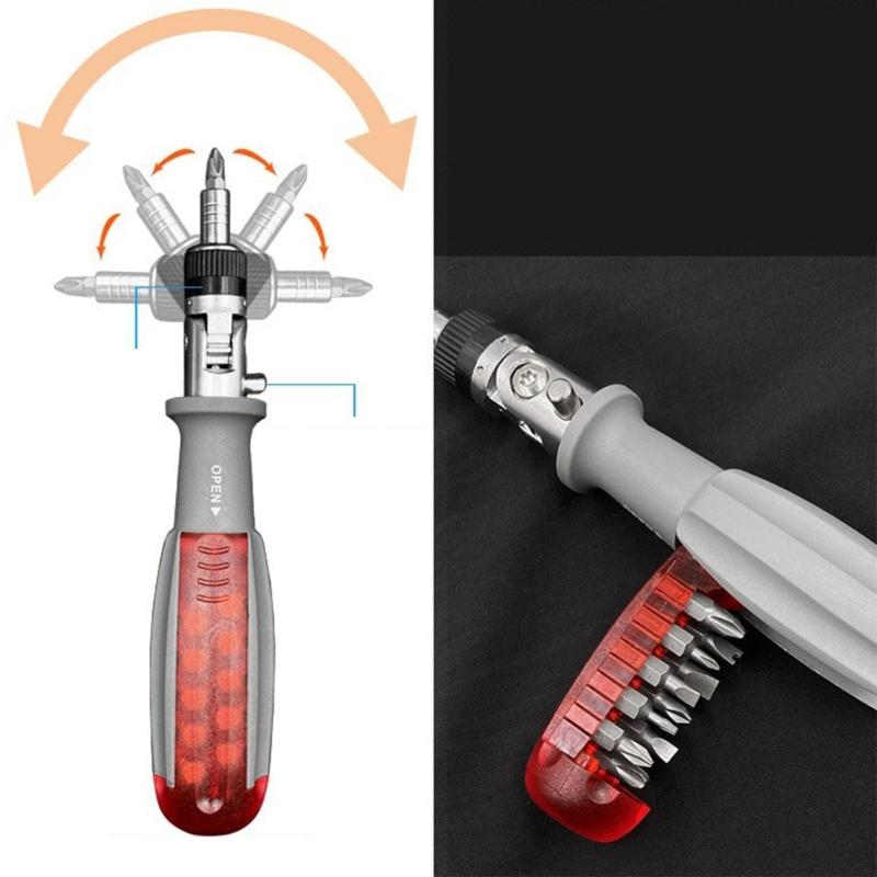 10 In 1 Magnetic Ratchet Screwdriver Kit Multi Bits All In One Portable Repair Tool For Electronic Device Maintenance