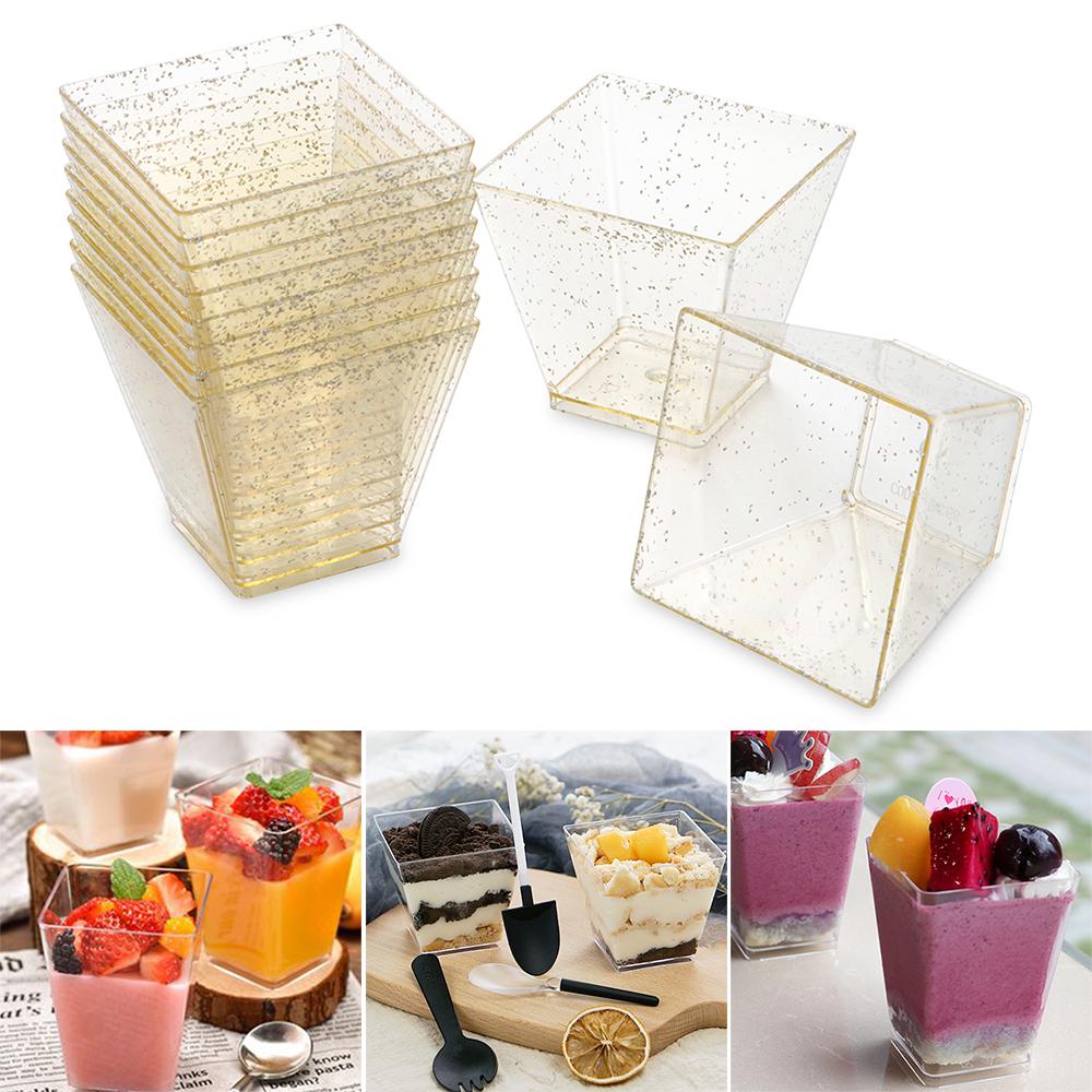 Формы для выпечки своими руками Трапециевидный контейнер Прозрачный стаканчик для муссов Десертные стаканчики Одноразовые стаканчики Инструменты для выпечки