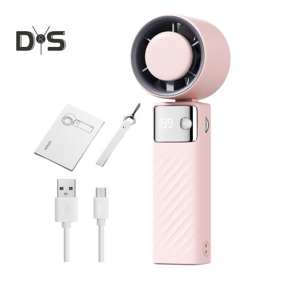 Ручной вентилятор охлаждения с цифровым дисплеем, мощный поток воздуха, 1-199 скоростей, малошумный, работающий от аккумулятора, портативный персональный вентилятор