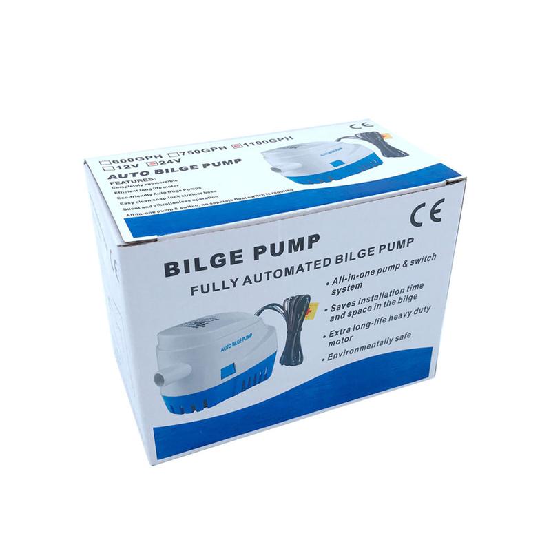 DC 12V 24V Water Pump Automatic Bilge Pump 600 750 1100GPH Submersible Boat Bilge Water Pump 12v Electric Auto Folat Switch