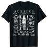 Funny Surfboard Surfing Vintage Patent Surfer T Shirts Men Cotton Humor Streetwear Tee Shirt Short Sleeve Unisex Loose Clothing