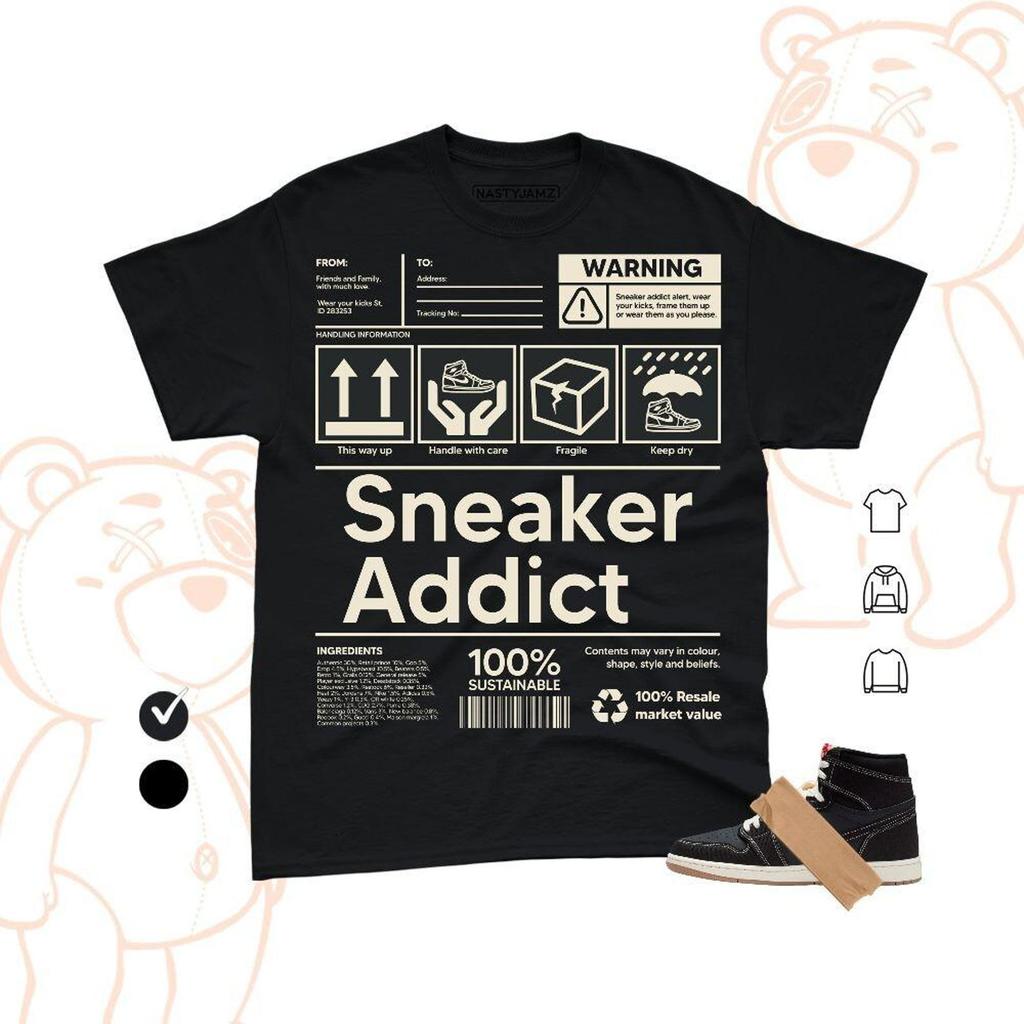 AJ 1 Retro High OG Flight Club Sneaker Addict Streetwear Graphic Tee, Unisex Casual Tee, Sneaker Match Shirt and kids tshirt, Bella Canvas Color Black