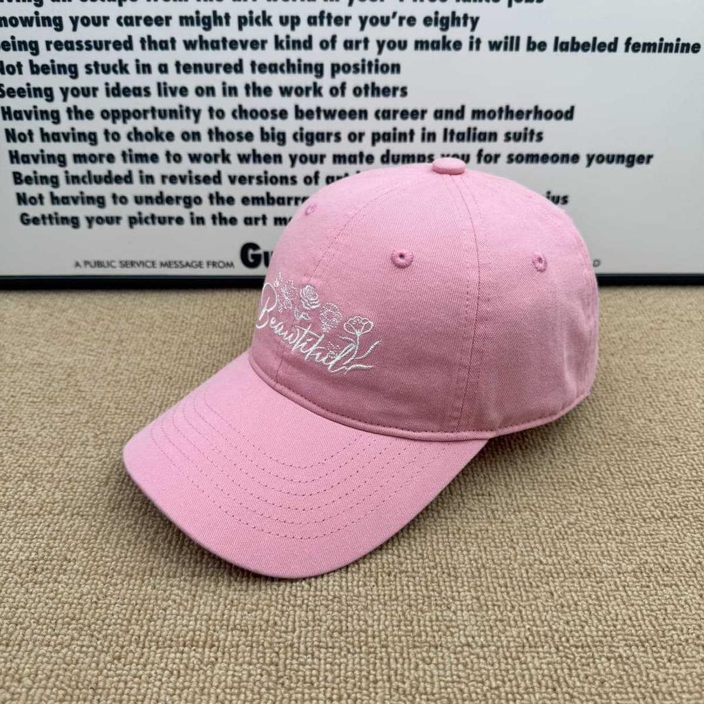 Temperament floral letter embroidered baseball cap women's spring and summer soft top breathable age reducing versatile sunshade cap