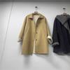 Осенне-зимнее двустороннее шерстяное пальто-жакет женское простое и универсальное повседневное для поездок на работу с чувством дизайна городское повседневное