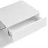 Coffee Table High Gloss Glass Center Table with Drawer Opening Shelf Easy Assembly Rectangle Shape LED Tea Table Home