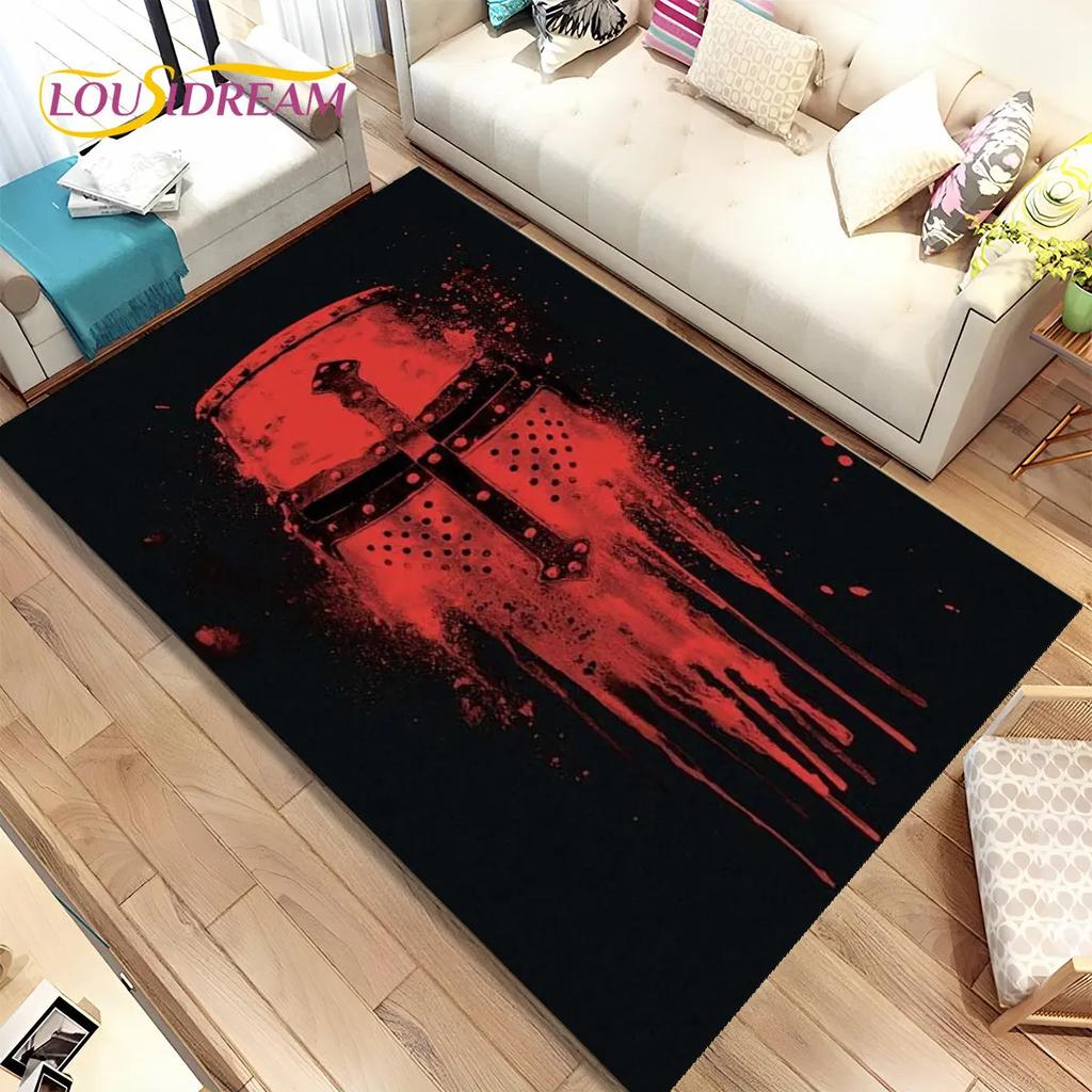 Коврик для игровой зоны Cavalier Knight Templar Crusaders, ковер для дома, гостиной, спальни, дивана, коврик для двери, нескользящий напольный коврик