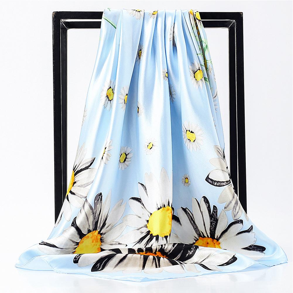 Women Malaysia Floral Printing Square Scarf