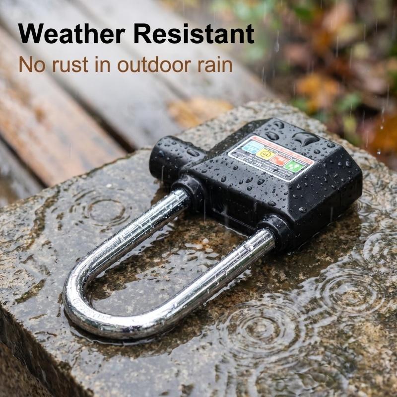 Universal Anti-Theft Padlock with 120db Alarm Zinc Alloy Lock for Bicycle Motorcycle Warehouse Door r Safety Waterproof 3 Colors