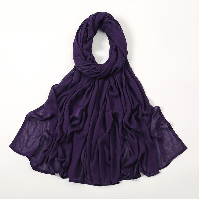 Muslim Modal Hijab Rayon Cotton Shawls For Women Plain Scarf Big Size Headscarf Islamic Turban Headband 190*85cm
