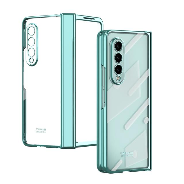 Для Samsung Z Fold 4 Прозрачный модный чехол с покрытием для Samsung Galaxy Z Fold 4 Fold4 Zfold4 Стеклянный пленочный чехол