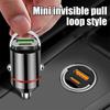 New 100W Car Pull Ring Charger Mini Hidden PD30W Fast Charger Multi-function Car Charger Quick Charge Adapter Dual USB Port