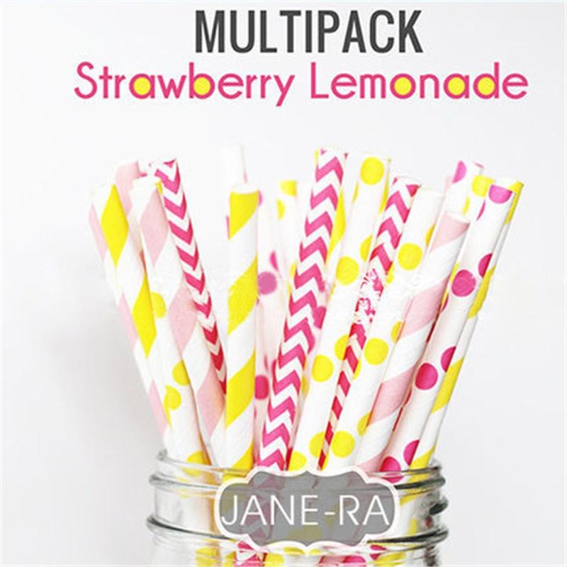 25 шт./компл., бумажные соломинки для украшения вечеринки, разноцветные трубочки для питья на день рождения, свадьбу