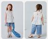 [Pure Cotton] Mini Balabala Girls' Short Sleeve Shirt Sweet Short Sleeve Lace Top 2026 Summer