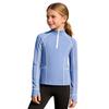 Comfortable Zip-Up Riding Shirt for Girls: Breathable Sweatshirt with Thumb Holes, Collared Neck & Secure Zip Pockets