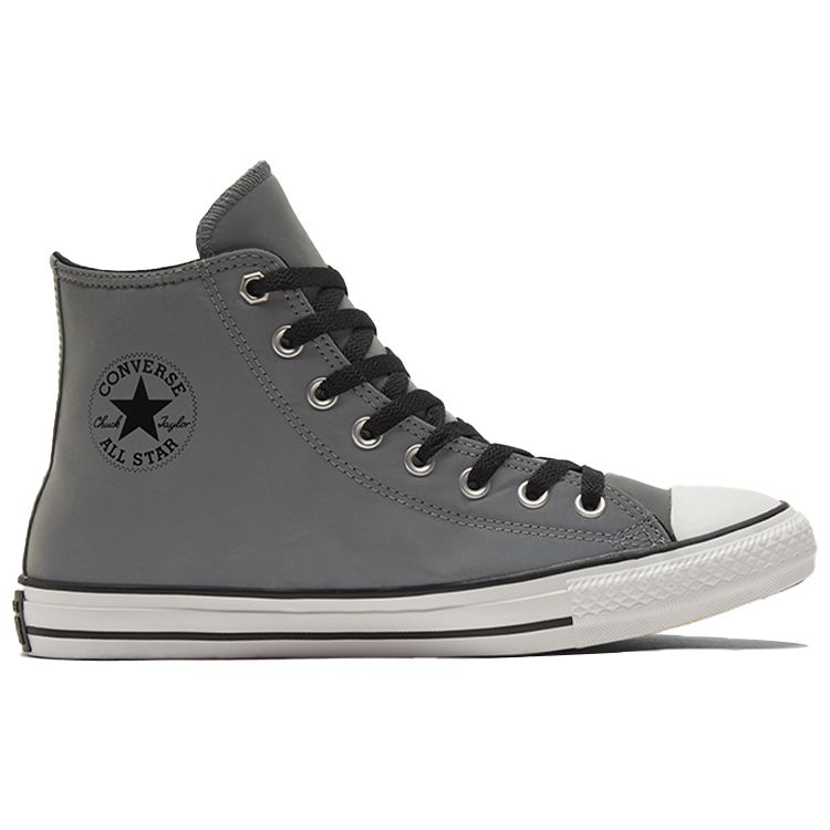 Converse Chuck Taylor All Star Светоотражающая ткань Hi-Vis Винтажные Противоскользящие Прочные Высокие Кеды для Скейтбординга Унисекс Кроссовки Серый 169602C