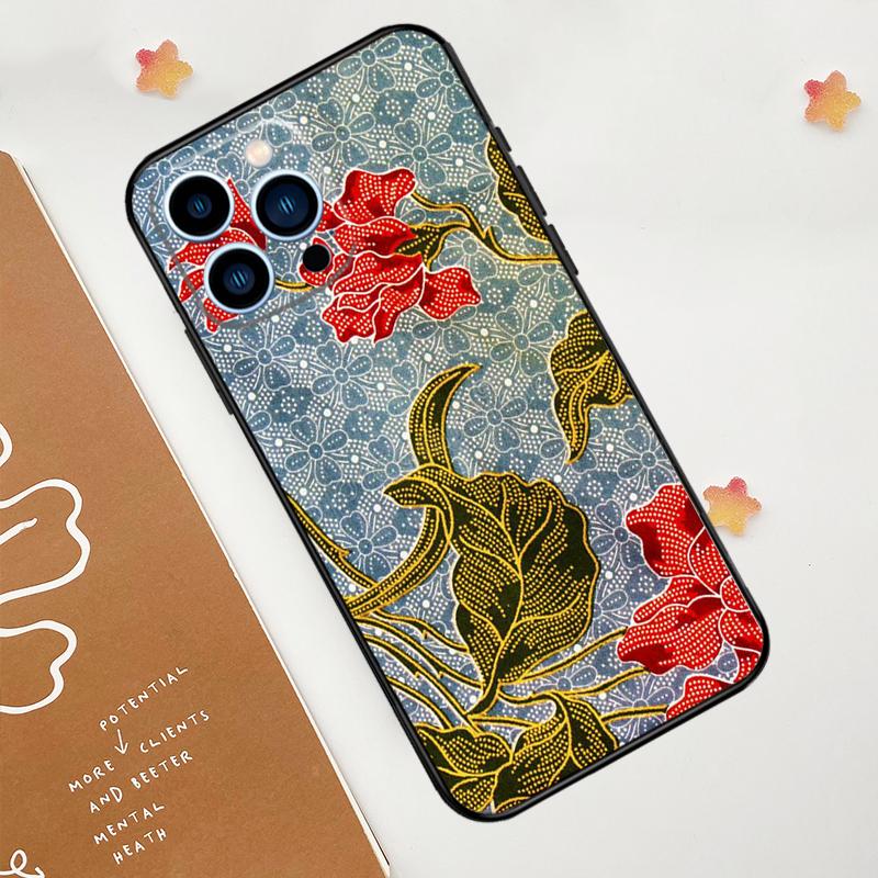 Чехол для телефона с узором Батик для iPhone 17 Pro Max 14 11 15 16 Pro Max 12 13 mini 16 Plus 16e 17 Air Funda