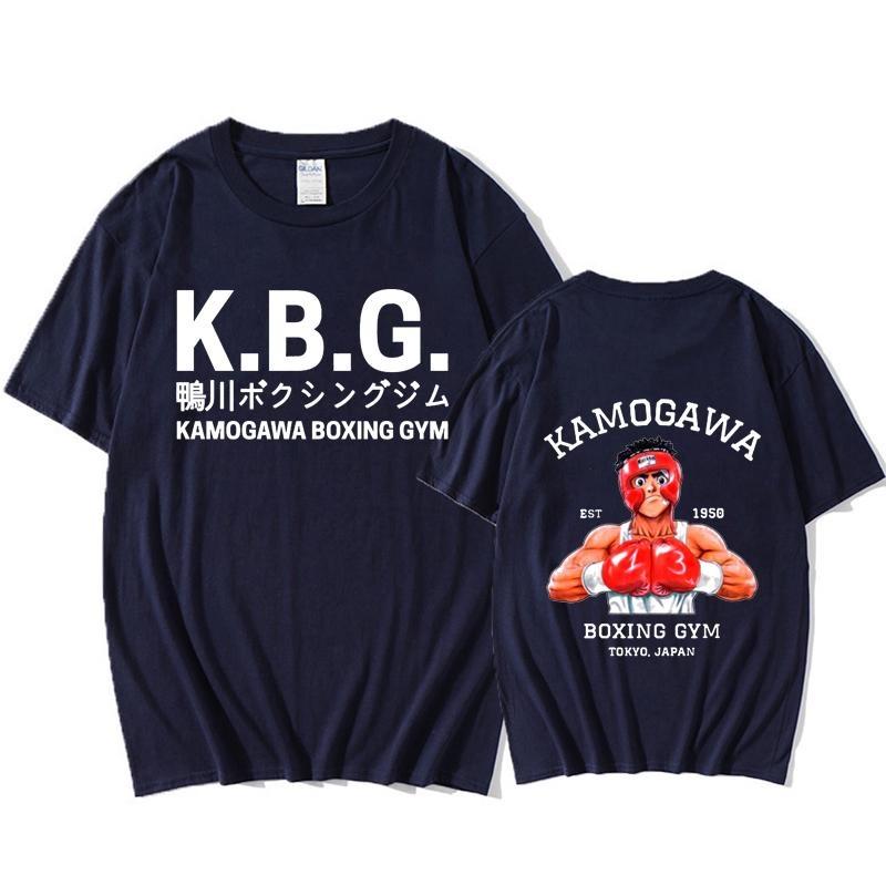 New Hajime No Ippo Kamogawa Boxing Gym T Shirt Men's Fashion Anime Printed Tees Casual Outdoor Personality Loose Short Sleeve
