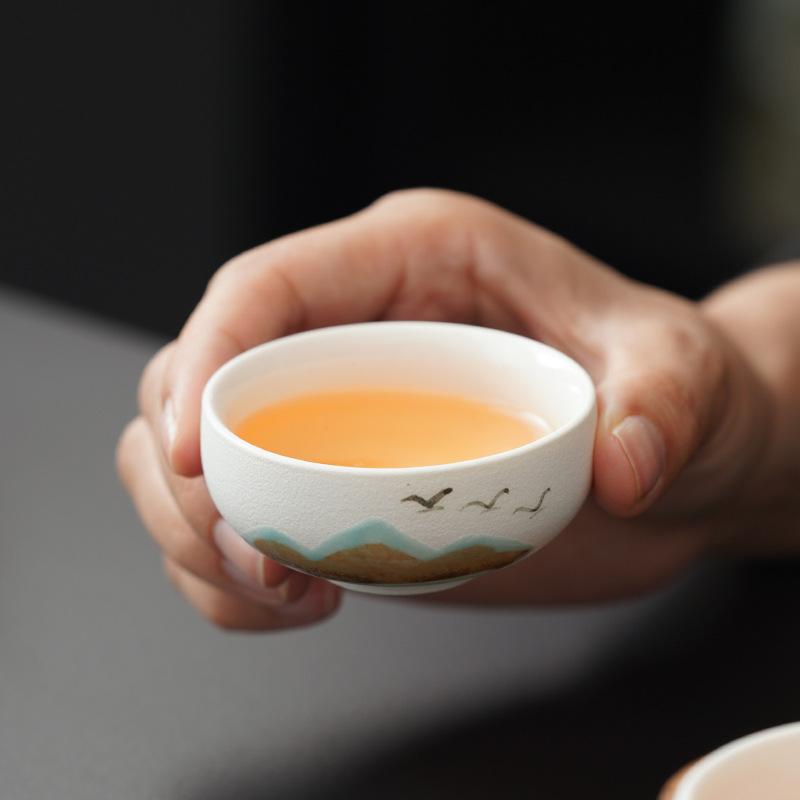 Creative Guochao Ceramic Retro Kung Fu Lingxue Pot Tea Set Travel Tea Set