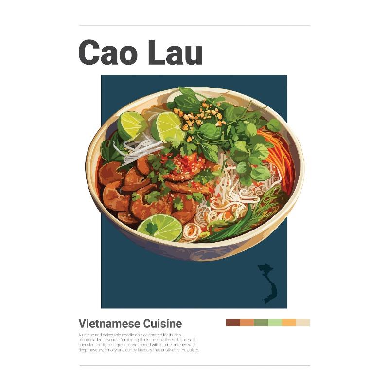 Минималистский вьетнамский постер с едой Banh Mi Bun Cha Goi Cuon Banh Xeo Cao Lau Картина на холсте Настенная картина для кухни Декор для дома