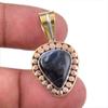 Natural Pietersite Gemstone 925 Solid Sterling Silver TwoTone Pendant 1.50" Z7T97