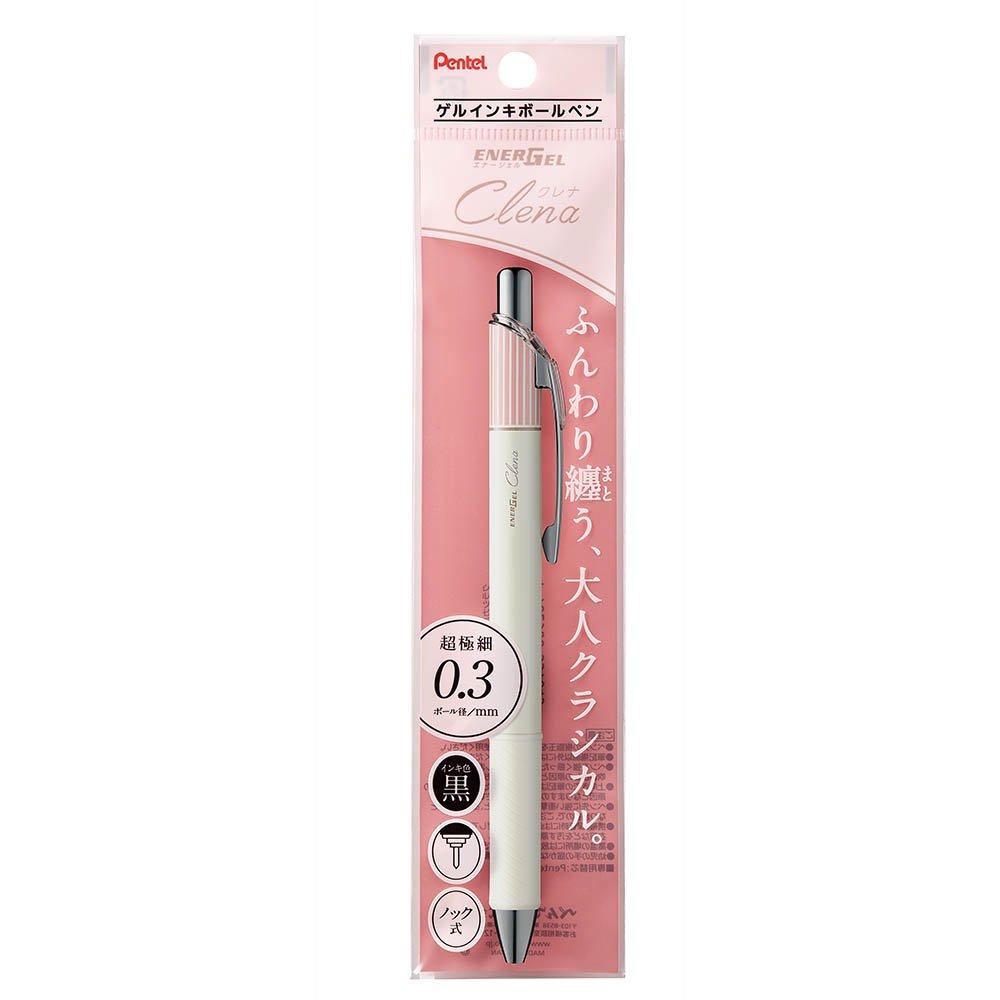 Pentel EnerGel Clena Гелевая ручка Классическая 5 ручек Ручки, 0,3 мм, Розовый, Черный, XBLN73LP-A,