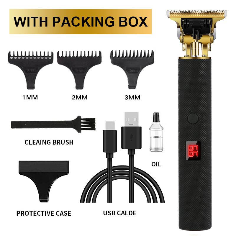 New hair clipper digital display explosions Buddha head dragon and phoenix razor hair clipper electric clipper oil head electric clipper rechargeable